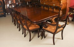 Antique 8ft Regency Metamorphic 3 Pillar Dining Table, 19th Century