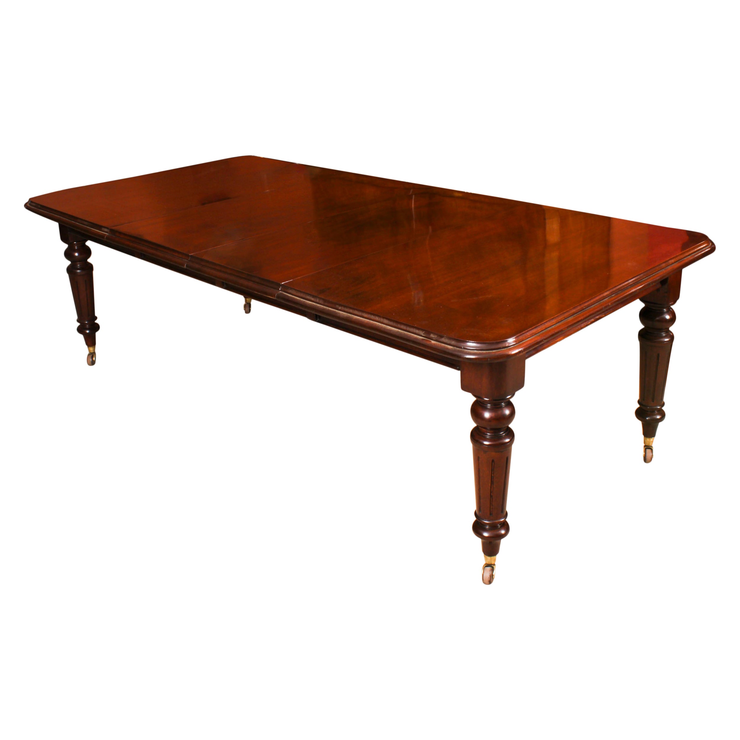 Antique 8ft Victorian Flame Mahogany Extending Dining Table C1870