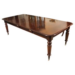 Antique 8ft4" William IV Flame Mahogany Extending Dining Table 19th Century