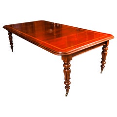 Antique 8ft6 William IV Flame Mahogany Extending Dining Table 19th Century