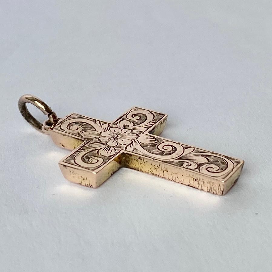 thick gold cross necklace