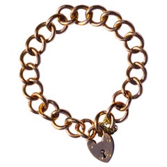 Antique 9 Carat Gold Curb Bracelet