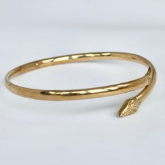 Antique 9 Carat Gold Gold Rattle Snake Bracelet