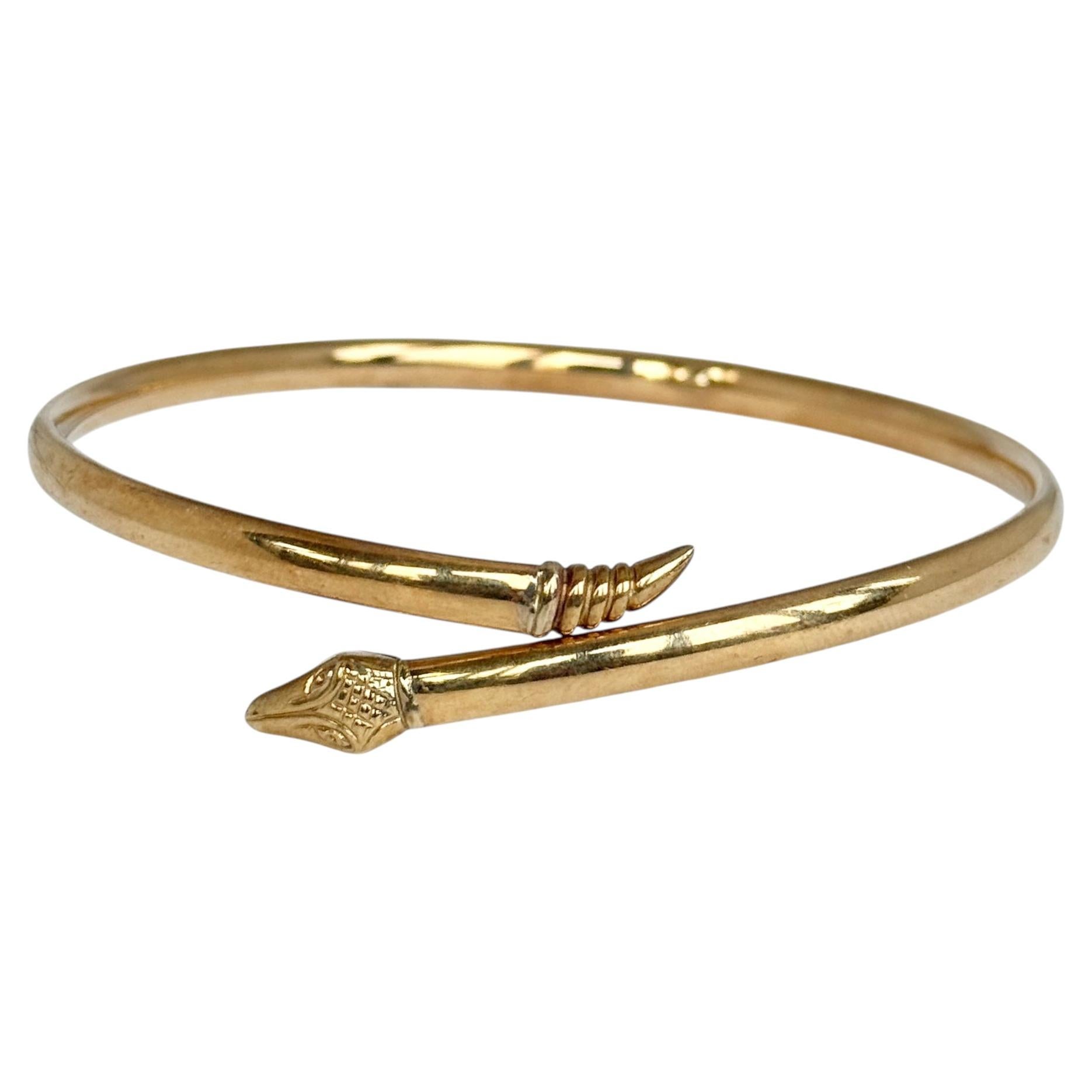 Antique 9 Carat Gold Gold Rattle Snake Bracelet