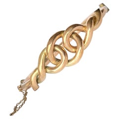matte bangles Antique 9 Carat Gold Lovers Knot Bangle