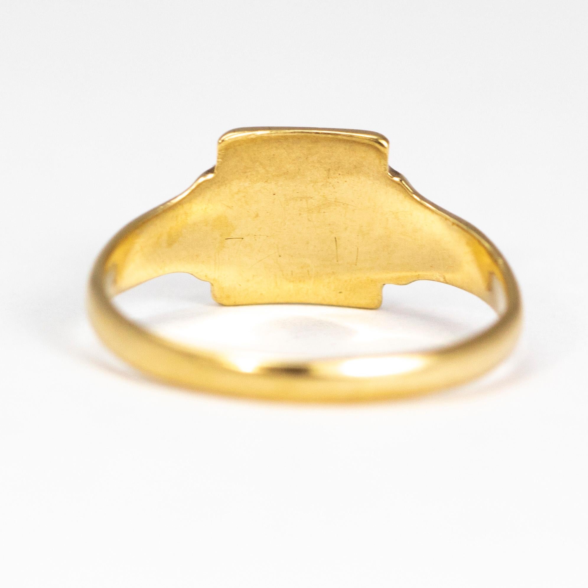 Edwardian Antique 9 Carat Gold Signet Ring