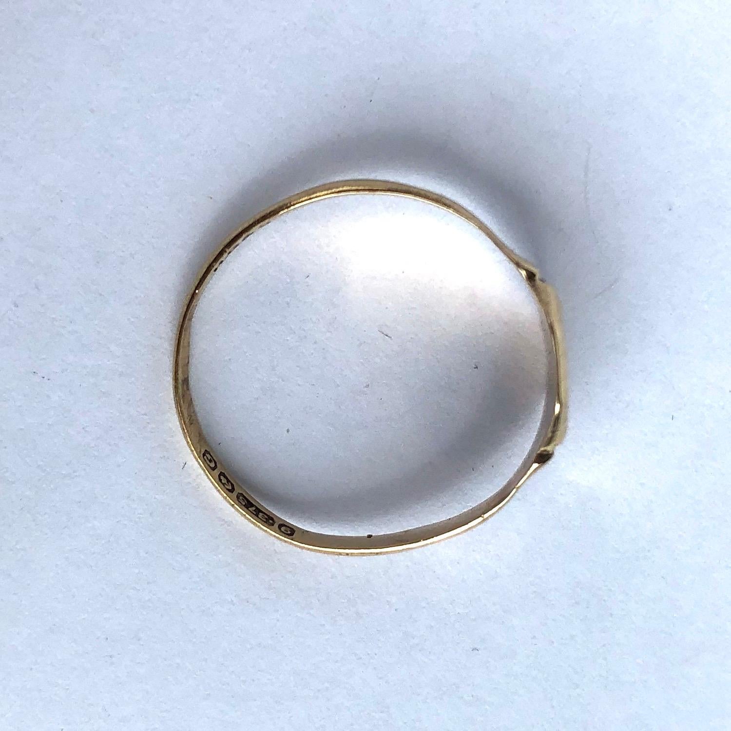 Antique 9 Carat Gold Signet Ring In Good Condition In Chipping Campden, GB