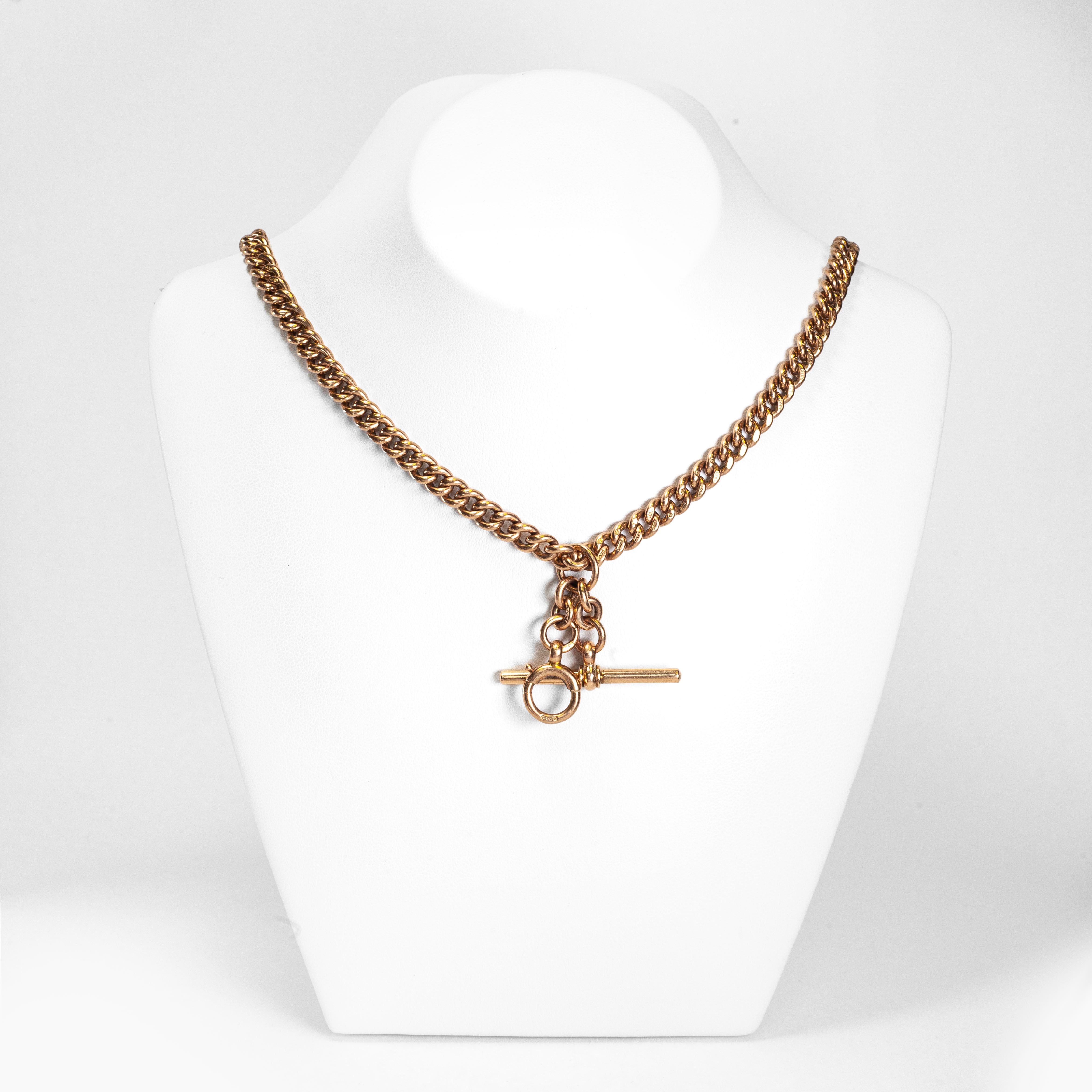 rose gold albert chain