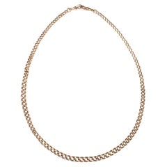 Antique 9 Carat Rose Gold Graduated Albert Chain With Two 'Dog' Clasps
