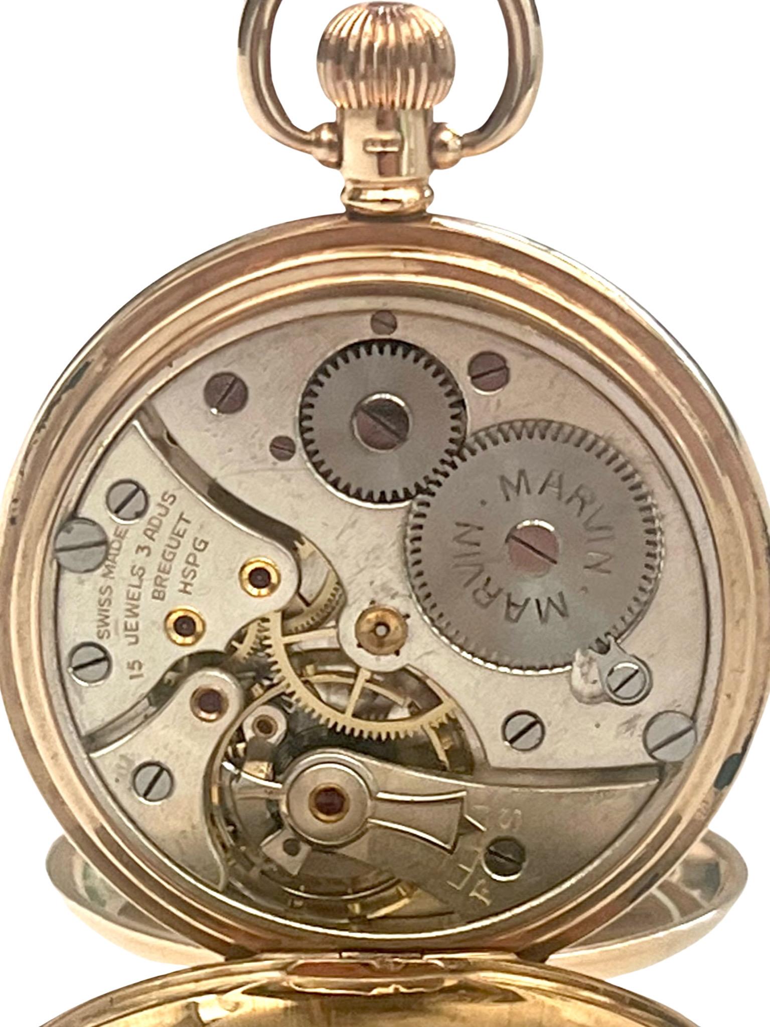 Antique 9 Carat Solid Gold Half Hunter Pocket Watch 1