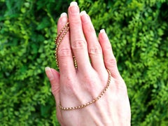 Antique 9 Karat Yellow Gold Longuard Chain - Circa 1890