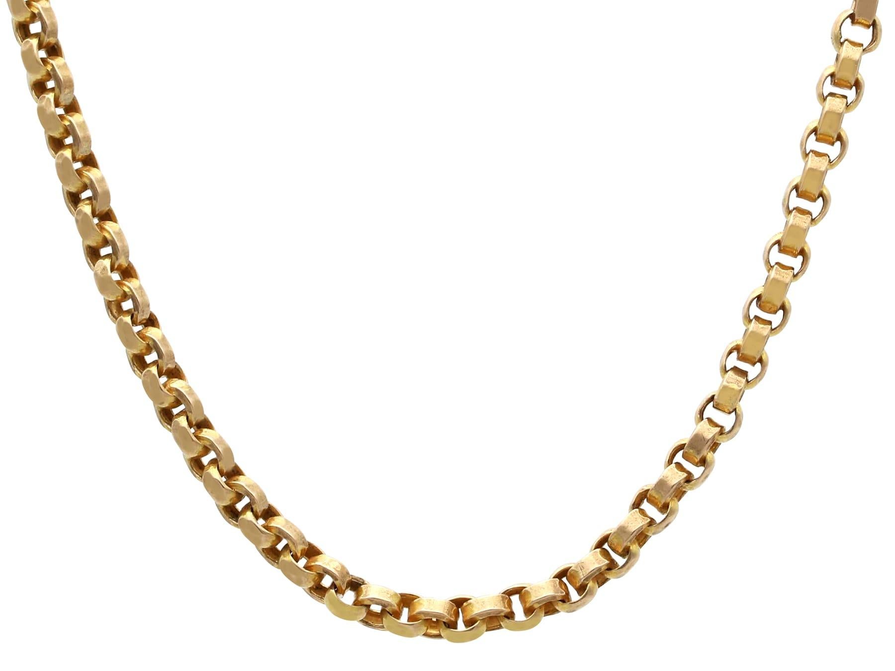 Antique 9 Carat Yellow Gold Longuard Chain - Circa 1890 In Excellent Condition For Sale In Jesmond, Newcastle Upon Tyne