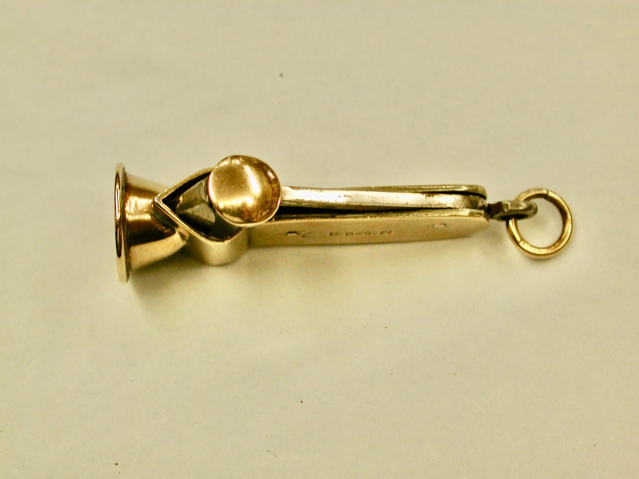 Uomo Antico tagliasigari in oro 9 ct William Neale & Son Ltd. Birmingham 1913 in vendita