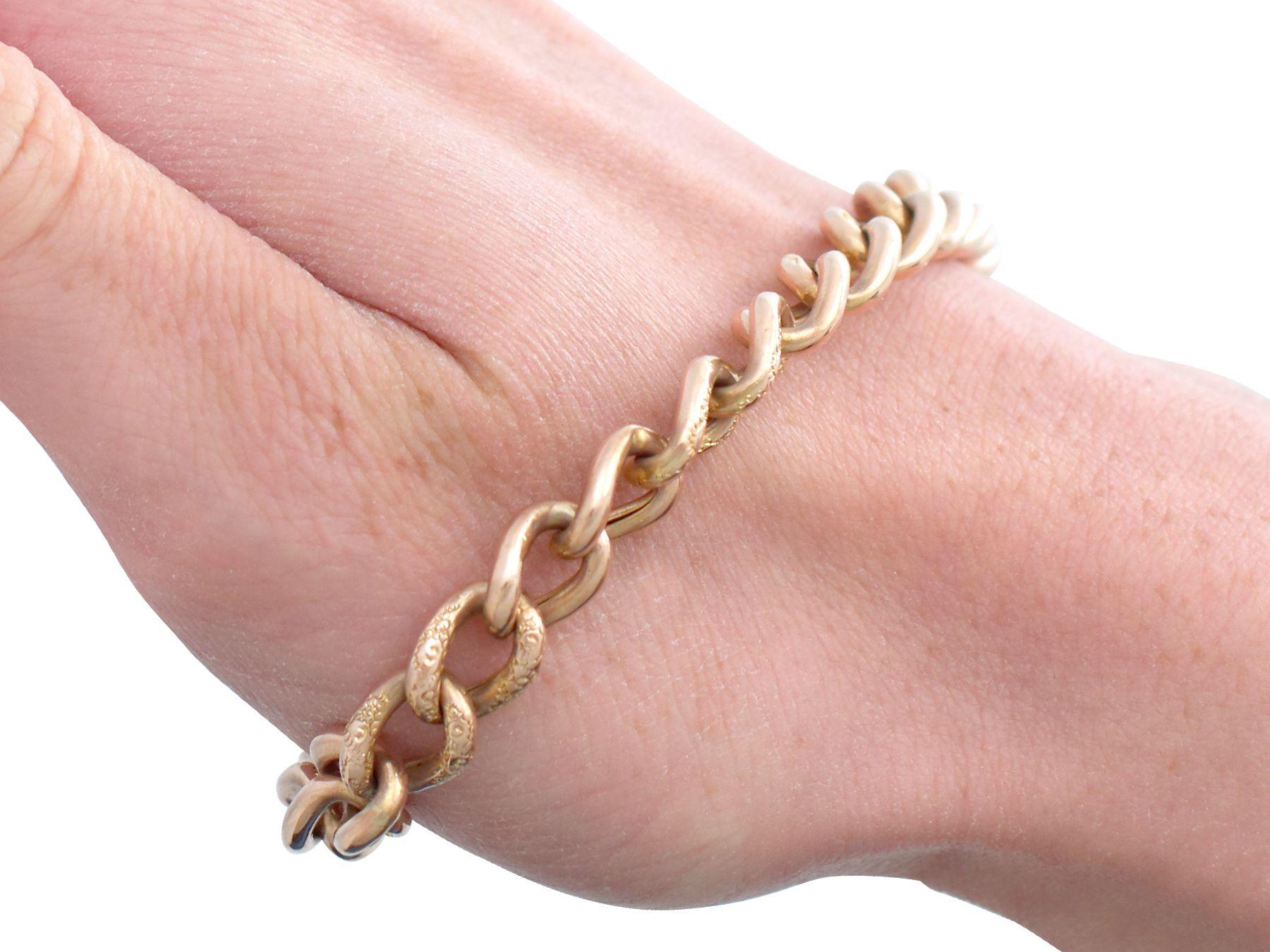 Antique 9 Carat Yellow Gold Bracelet 4
