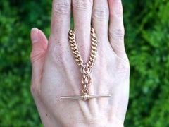 Antique 9 ct Yellow Gold Double Albert Watch Chain