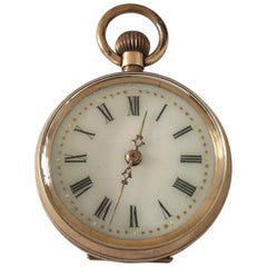 Antique 9 Karat Gold Hand Wind Fob / Pocket Watch