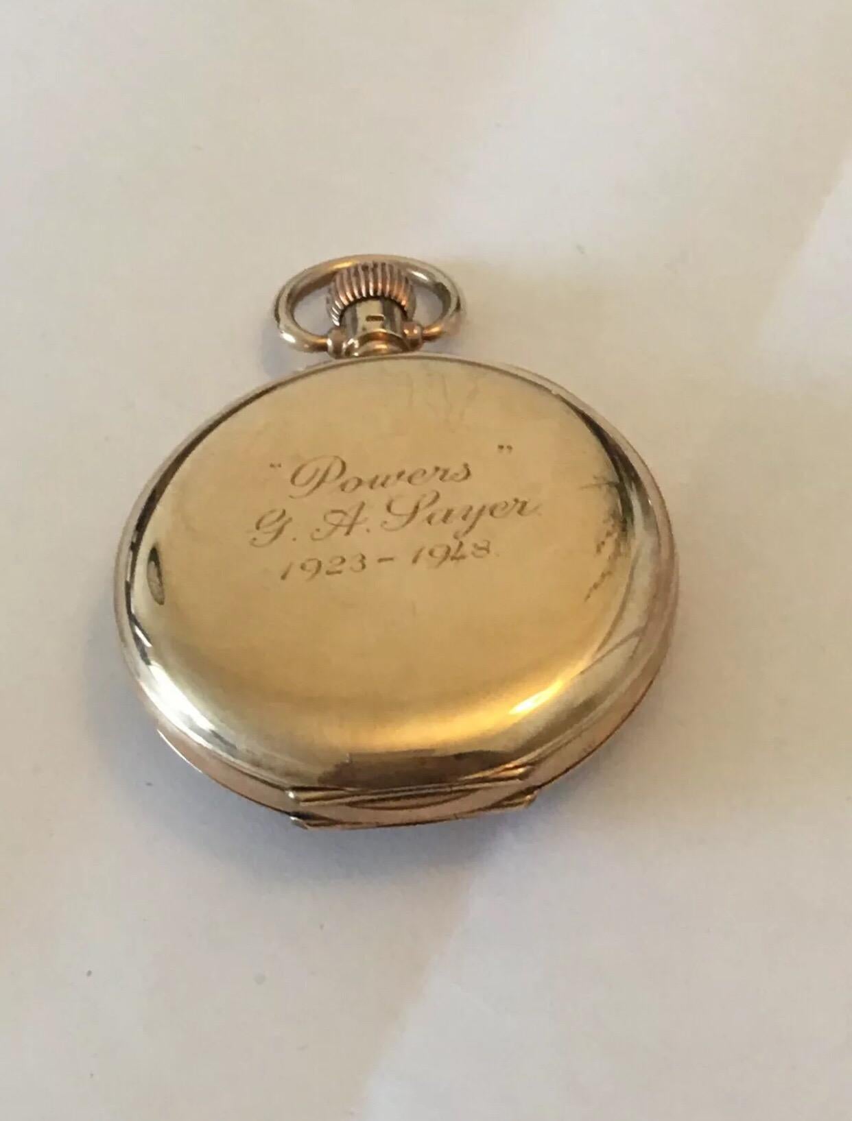 This beautiful 50mm case diameter keyless watch is in good working condition and it is ticking well. Visible signs of ageing and wear with light tiny marks on the casing. Please study the images carefully as form of the description. It weigh at 92.3