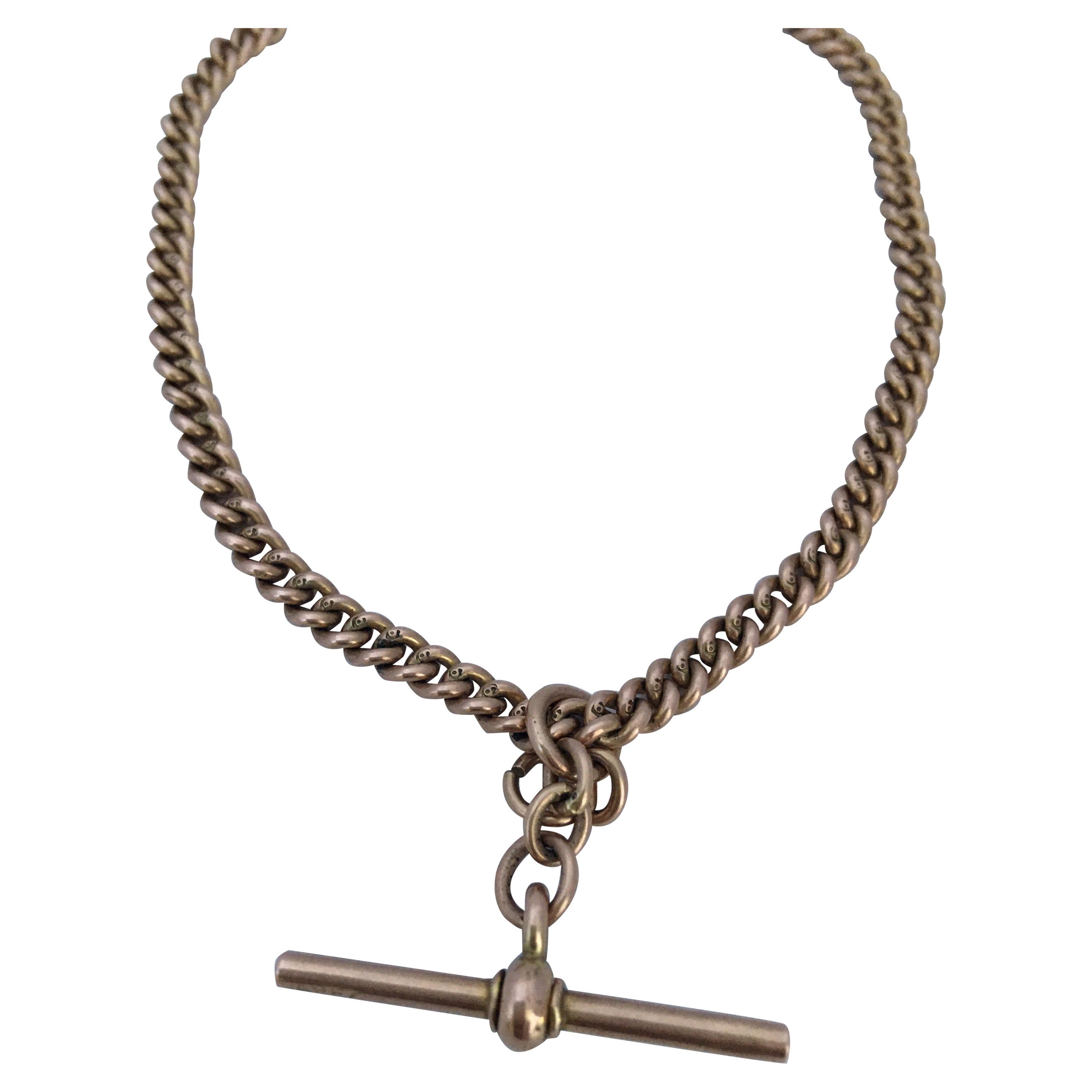 Antique 9 Karat Gold Pocket Watch Chain at 1stDibs | pocket watch chain  necklace, vintage watch chain necklace, 9 carat gold pocket watch chain