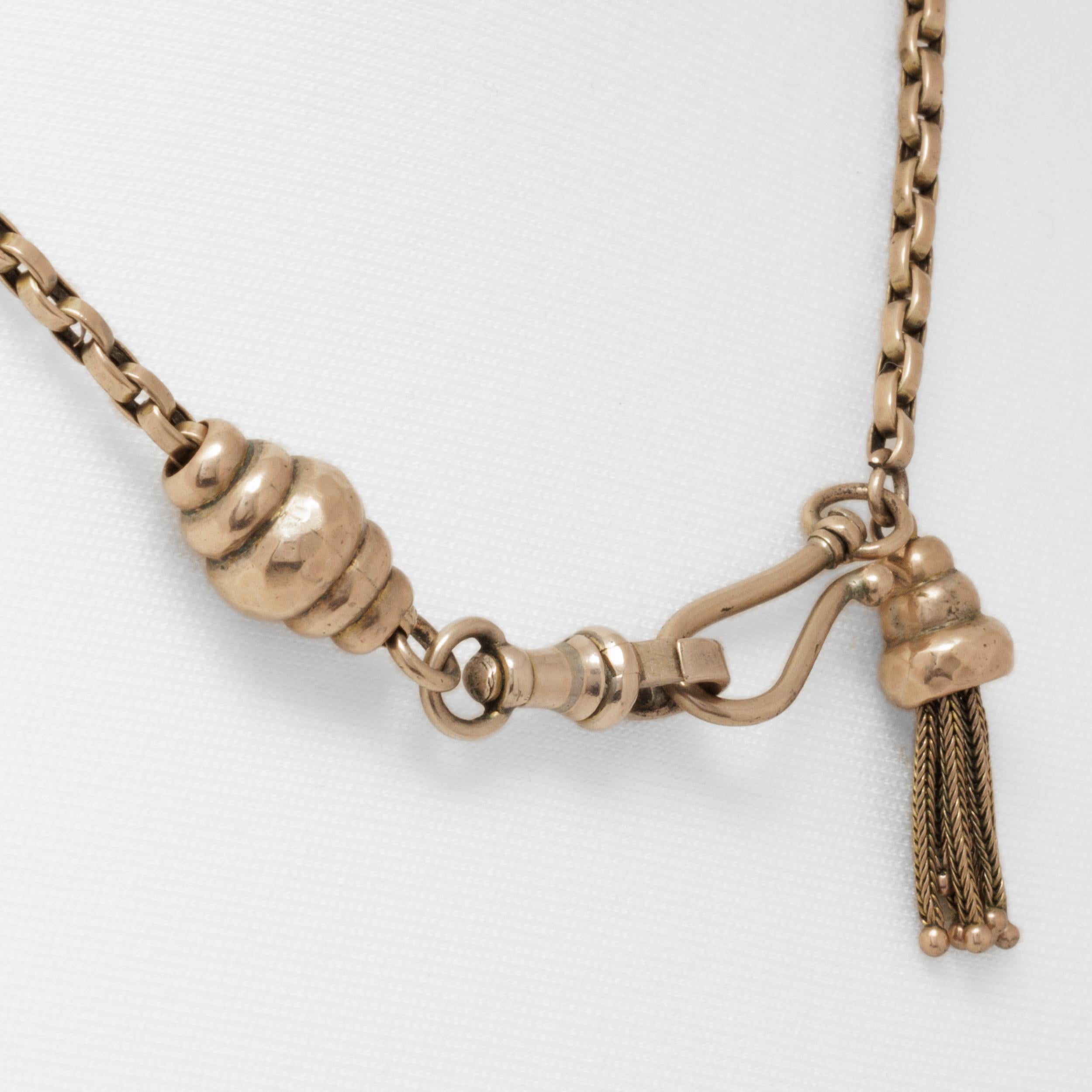 Antiquities 9 Karat Solid Watch Chain Necklace en vente 1