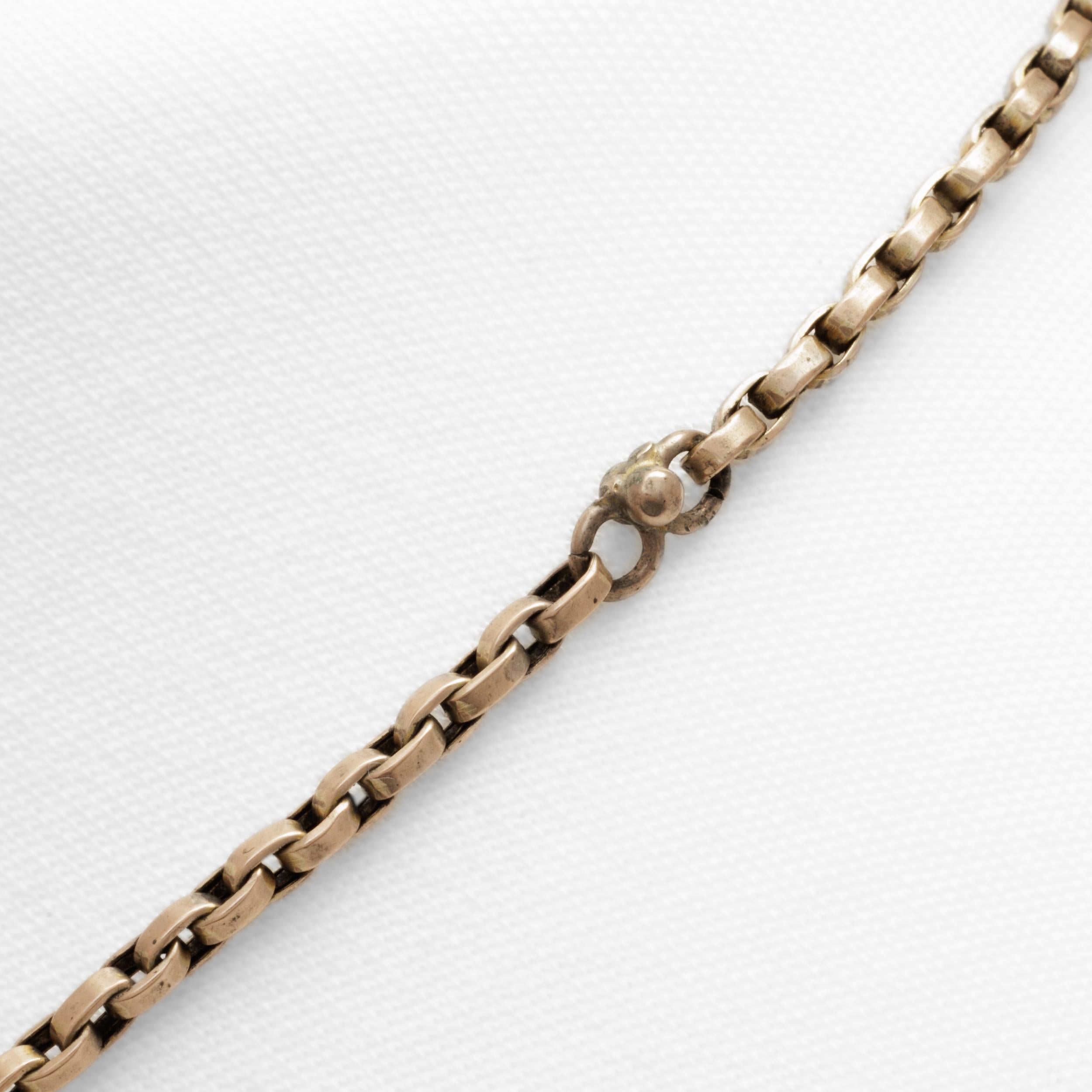 Antiquities 9 Karat Solid Watch Chain Necklace en vente 2