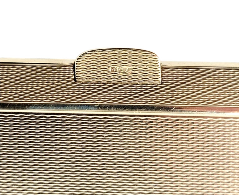 9 carat gold cigarette case Antique 9 Karat Yellow Gold Hinged Cigarette Case/ Box with Elastic Holder  at 1stDibs