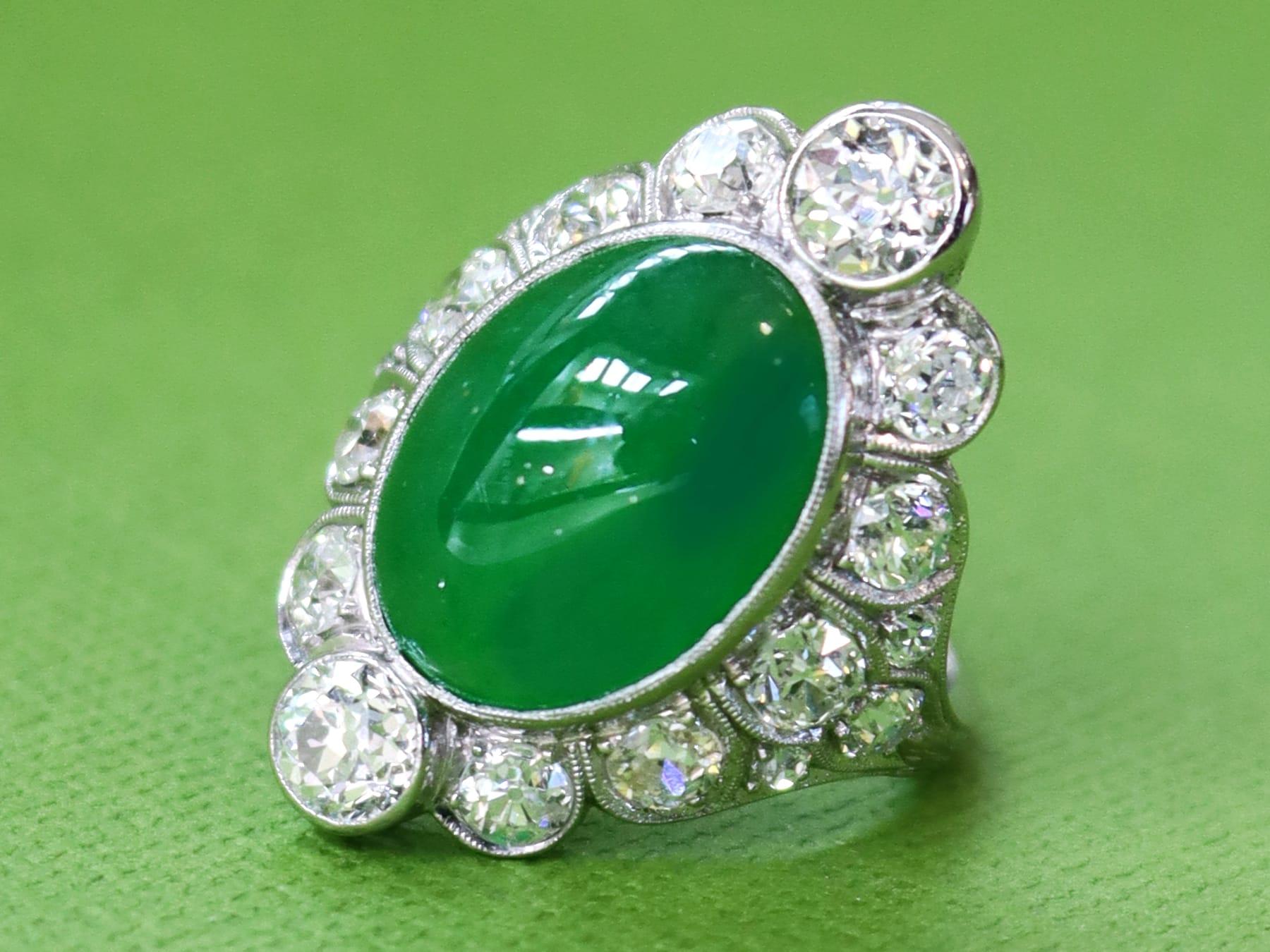 jade and diamond ring