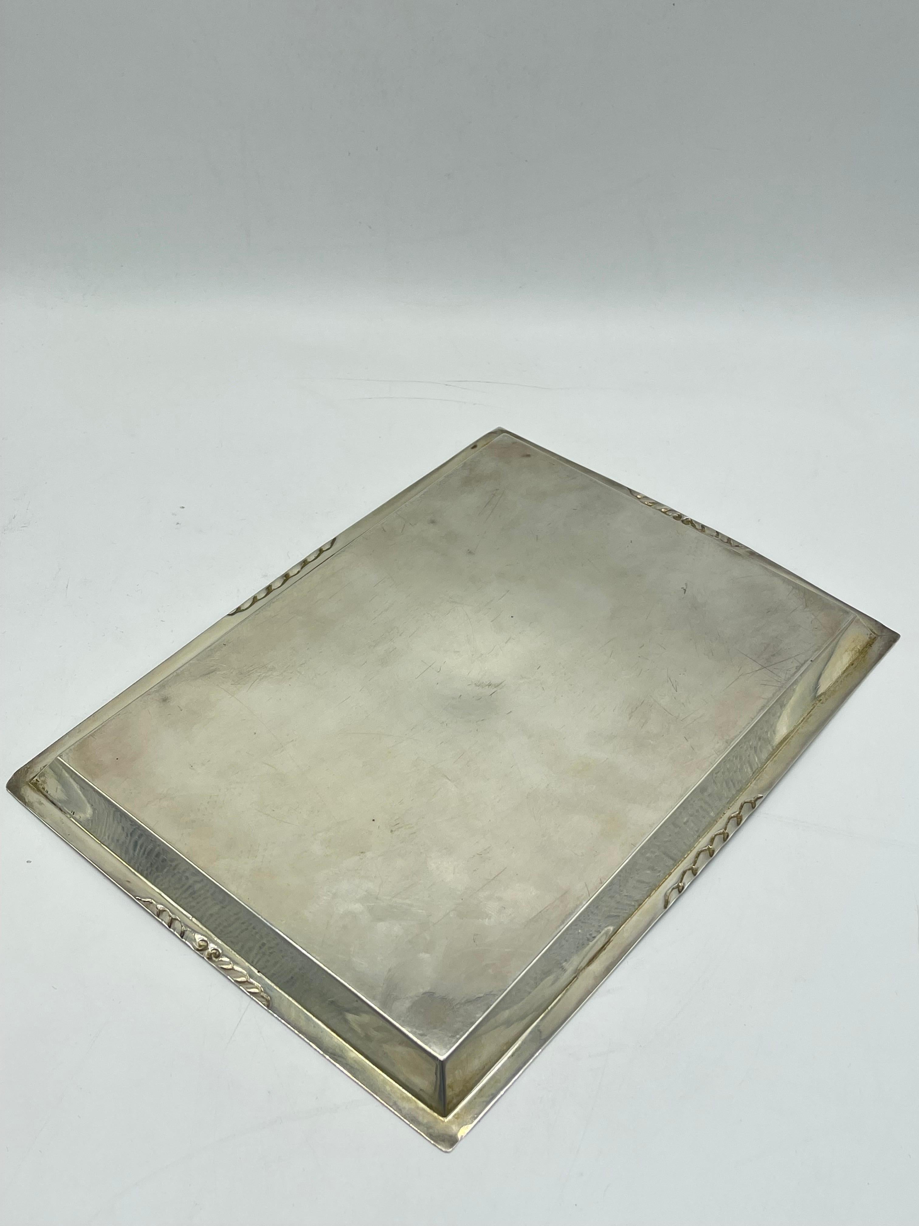 Antique 925 Silver Sterling Tablet England London plate For Sale 8