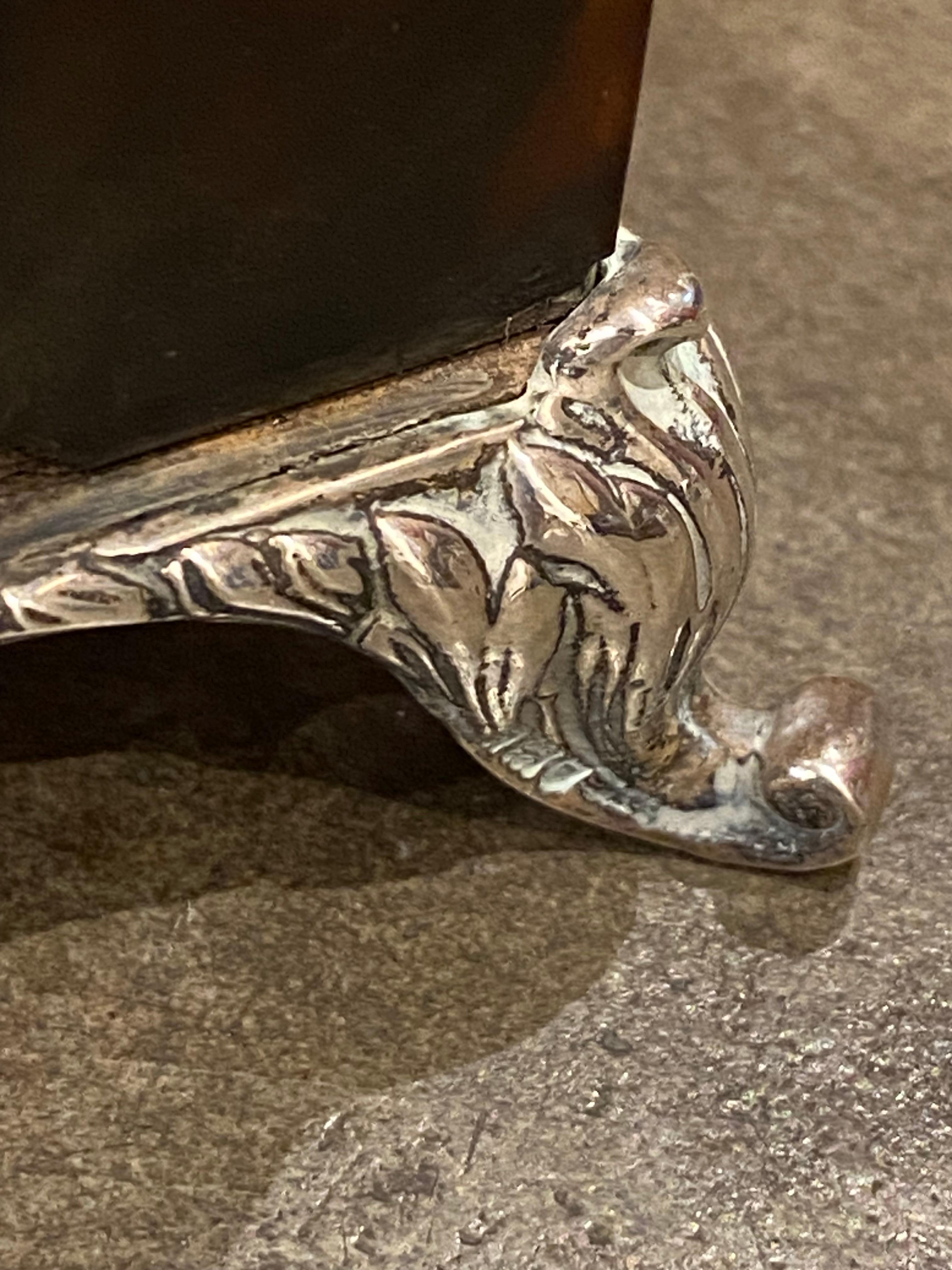 Antico porta-inchiostro doppio in argento 925 di W. Comyns & Sons, c1905 Londra. in vendita 6