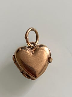 Médaillon miniature ancien en or 9ct 375