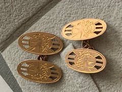 Antique 9ct 375 Rose Gold Cufflinks