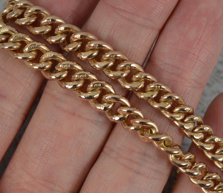 Antique 9ct Gold Pocket Watch Double Albert Chain and Fob For Sale at 1stDibs