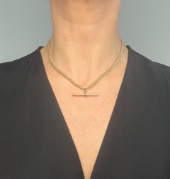 Antique 9ct Gold, 15 3/4 Inch Curb Link Albert Chain Hallmarked Birmingham 1923