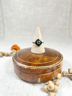 Antique 9ct Gold 1920s Art Deco Rectangular Onyx, Emerald & Diamond Ring
