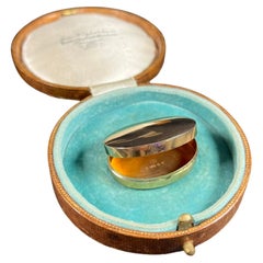Antique 9ct Gold 1920’s Oval Trinket Pill Box