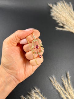 Antique 9ct Gold Almandine Garnet & Pearl Pendant