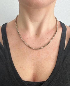 Antique 9ct Gold Belcher Chain: Edwardian 17 Inch Necklace