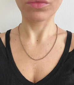 Antique 9ct Gold Belcher Chain: Edwardian 18 Inch Necklace