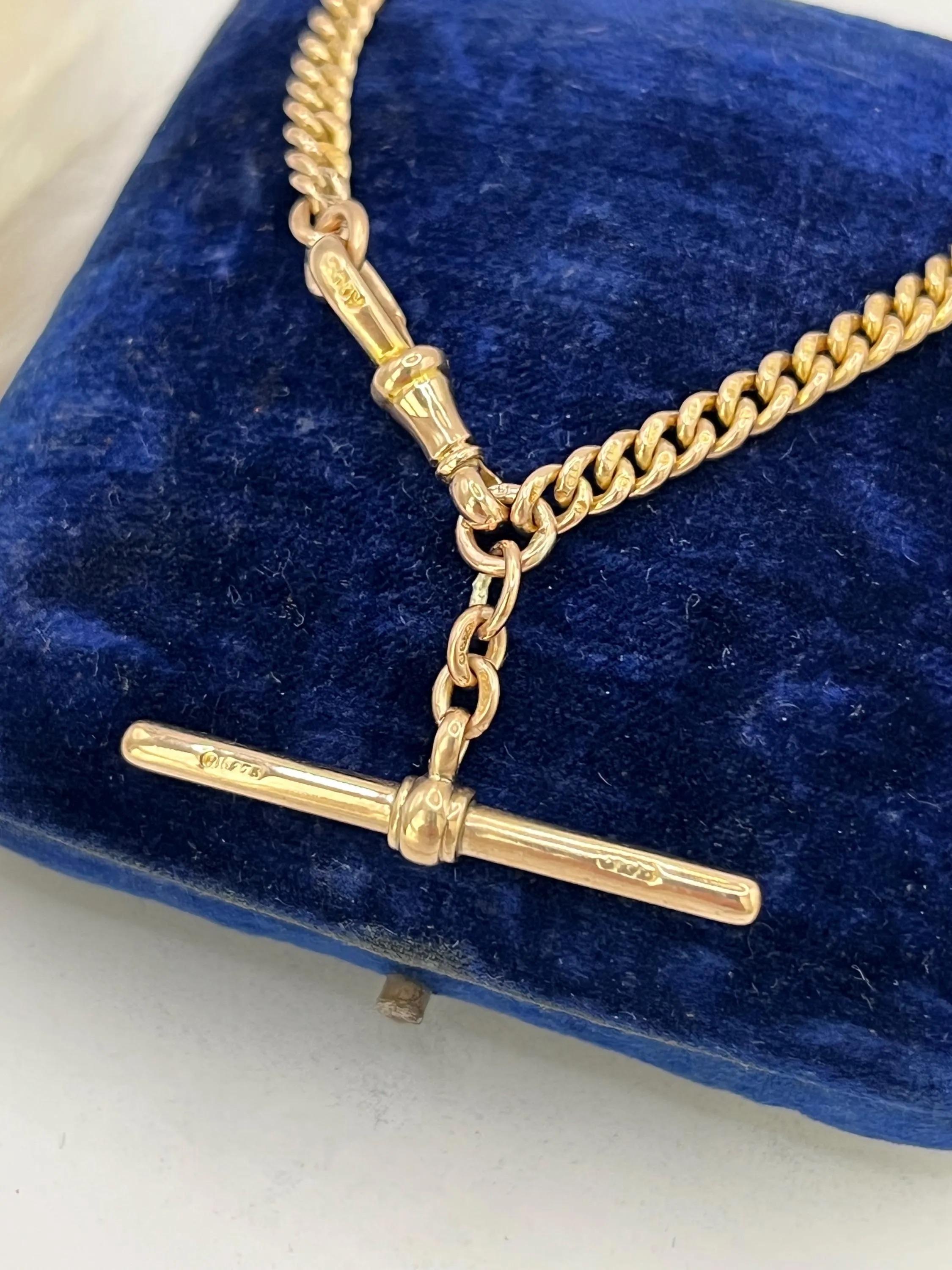 Édouardien Bracelet ancien en or 9ct, avec barre en T, Circa 1900 en vente