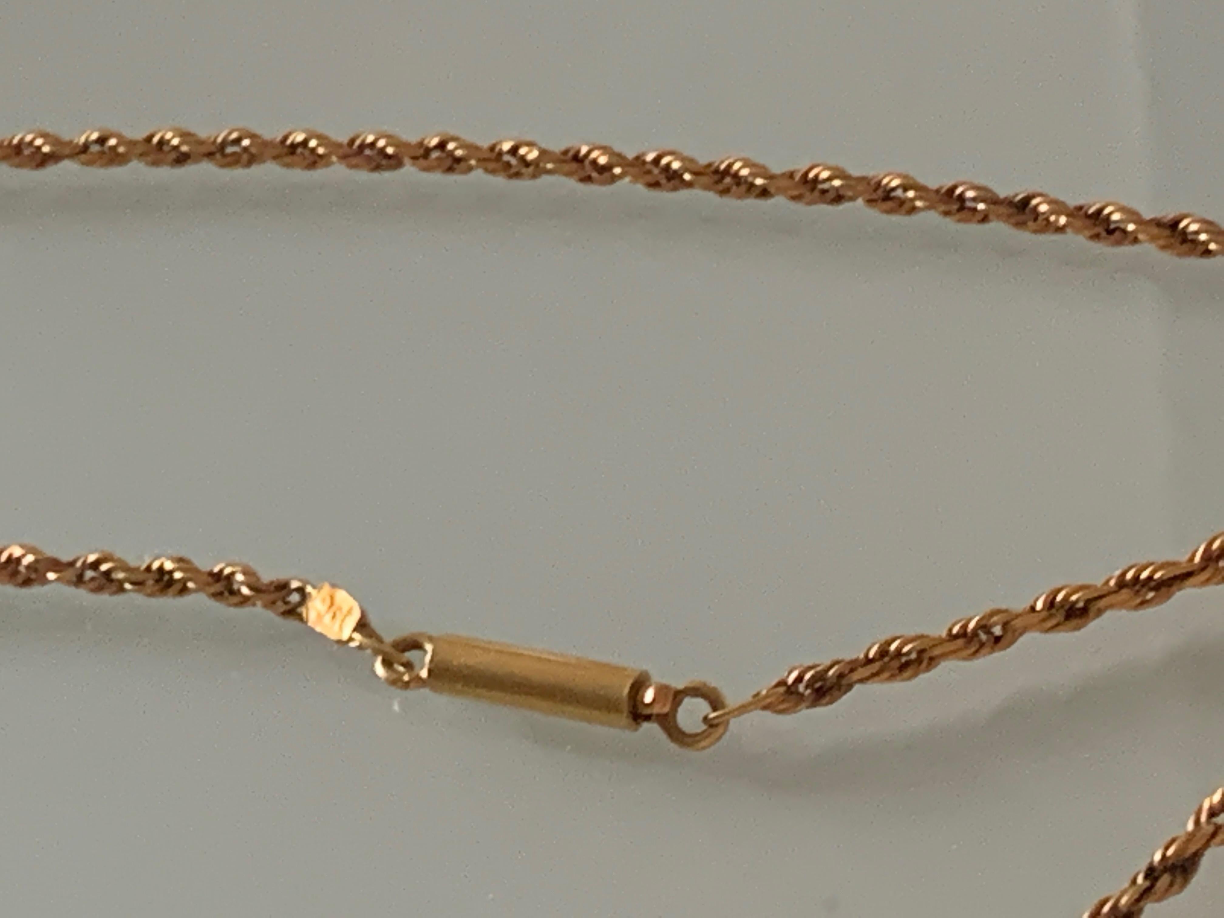 Antique 9 Carat Gold Chain & Jerusalem Cross For Sale 1