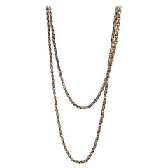 Antique 9ct Gold Chunky Longguard Chain with Dogclip Fastener