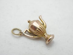Antique 9ct Gold Coffee Pot Pendant Charm Fob c1890 375 Purity Bracelet Necklace
