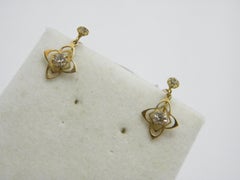 Antique 9ct Gold Diamond Paste Drop Dangle Earrings 375 Purity C1890 Victorian