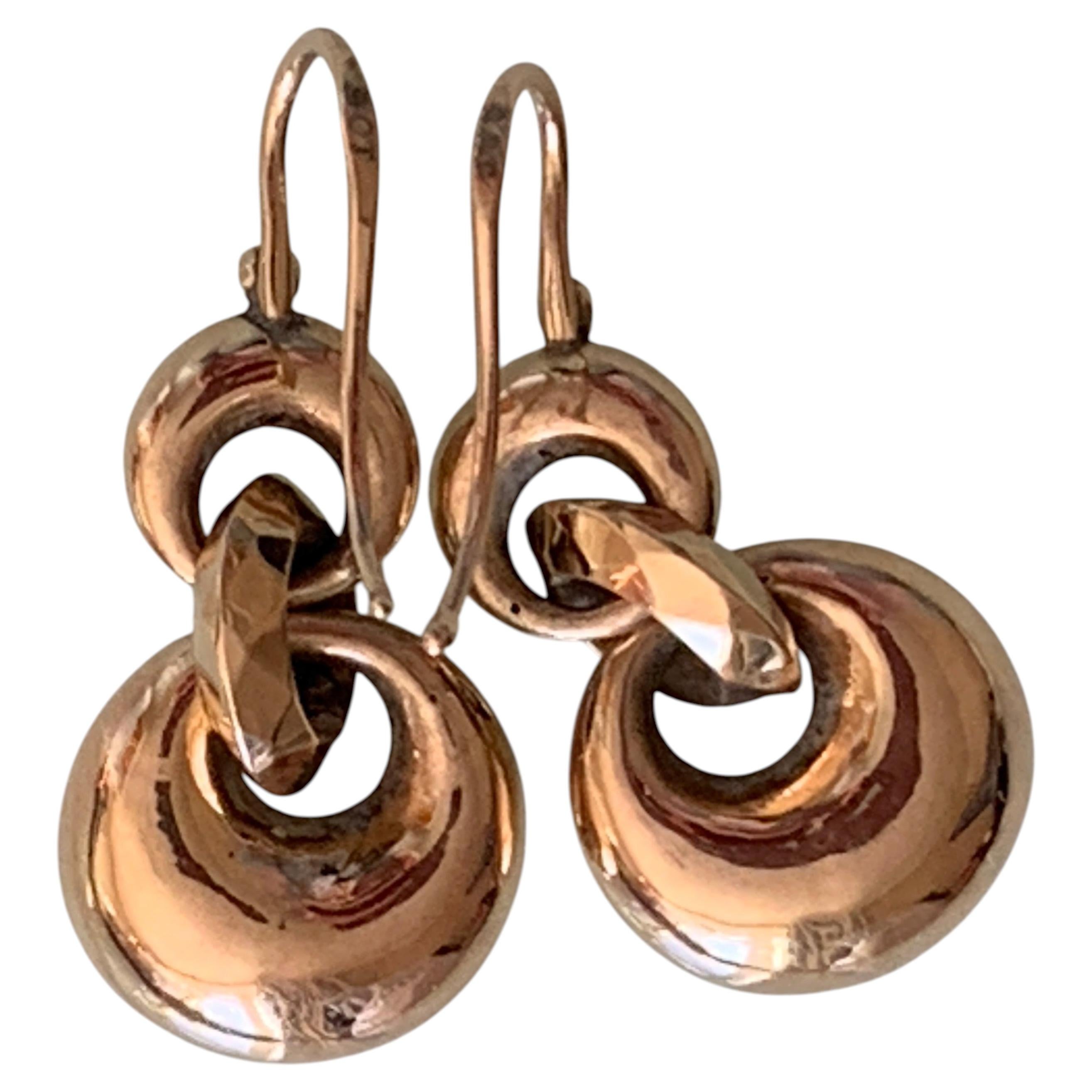 Orecchini antichi in oro 9ct Circa 1880 in vendita