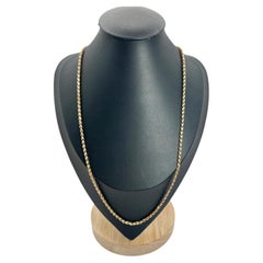 Antique 9ct Gold, Edwardian 20 1/4 Fancy Tulip Link Chain with Bolt Ring Clasp