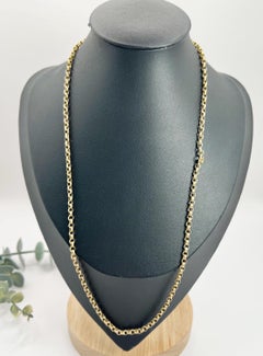 Antique 9ct Gold Edwardian 20 1/4 Inch Faceted Belcher Chain with Toggle Clasp