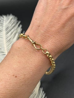 Bracelet Belcher édouardien ancien en or 9 carats, à maillons, avec fermoir à boucle en forme de chien, vers 1910