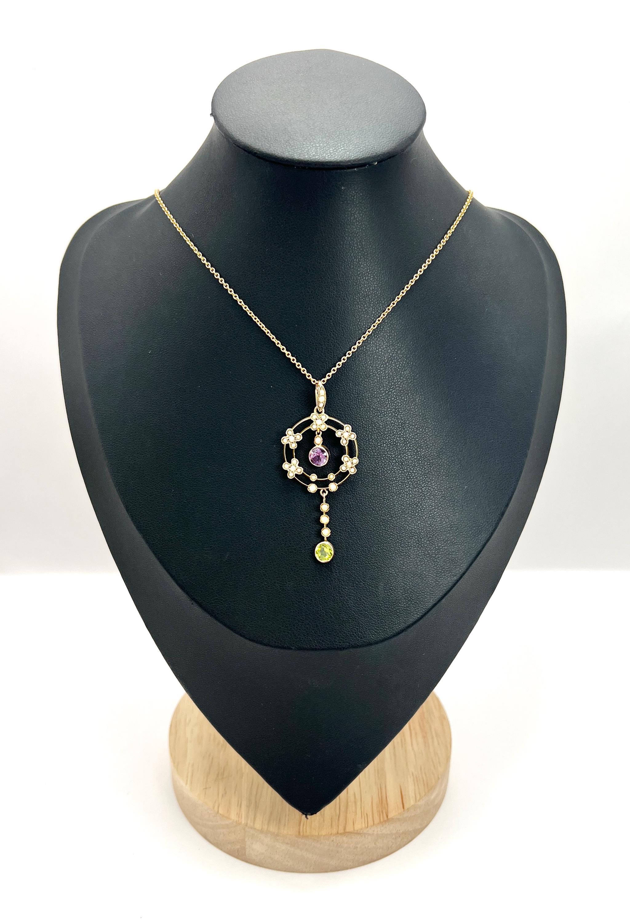 Antique Suffragette Pendant

9ct Gold Stamped

Circa 1910

Makers Mark D 

* THE CHAIN IS SOLD SEPARATELY 

Step back in time with this exquisite 9ct yellow gold pendant, a stunning example of Edwardian craftsmanship. The pendant showcases a