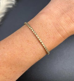 Antique 9ct Gold, Edwardian Fancy Snake Box Link Bracelet with Heart Padlock