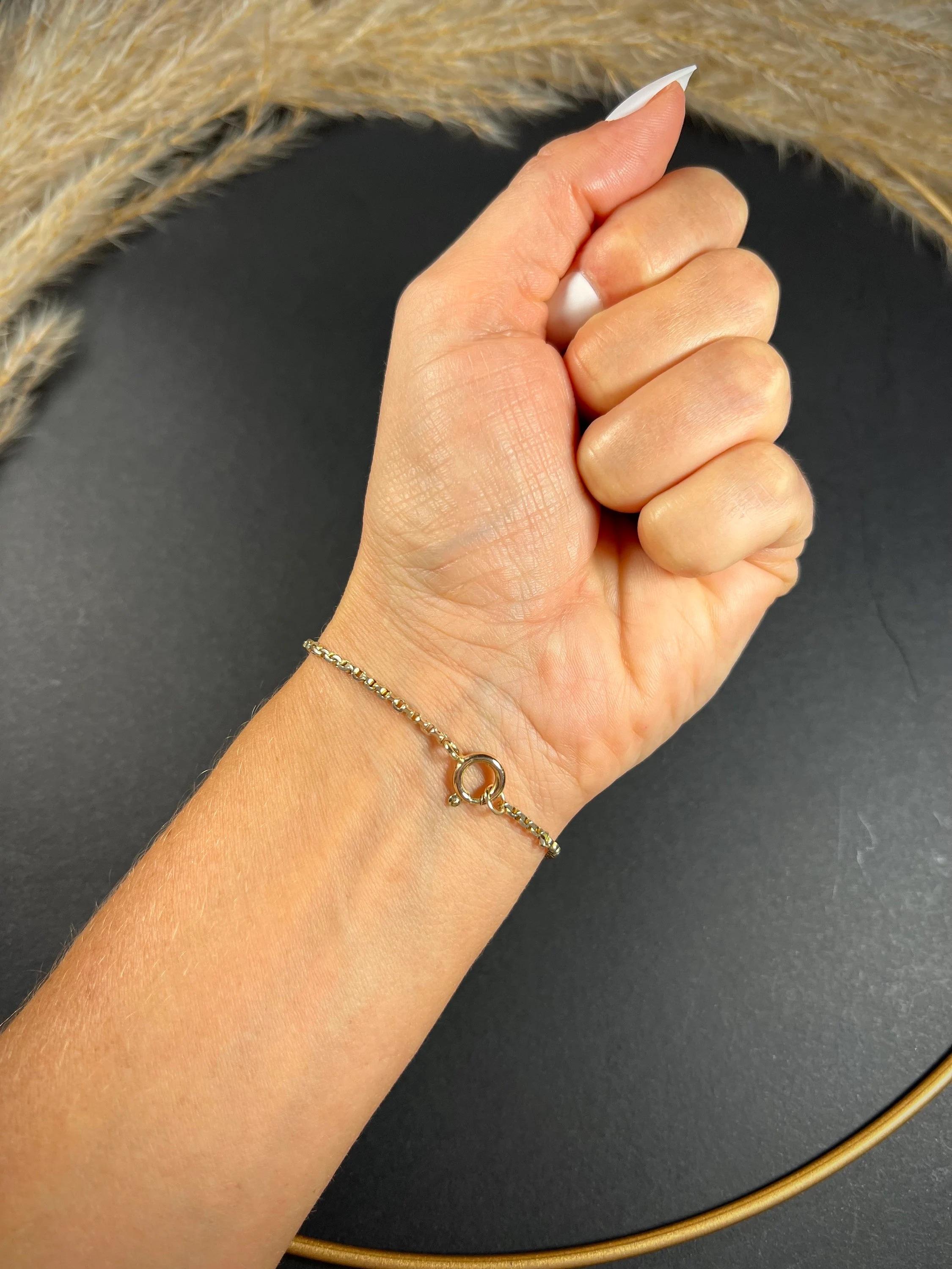 Édouardien Antiquity 9ct Gold Edwardian Fancy Square Link Bracelet en vente