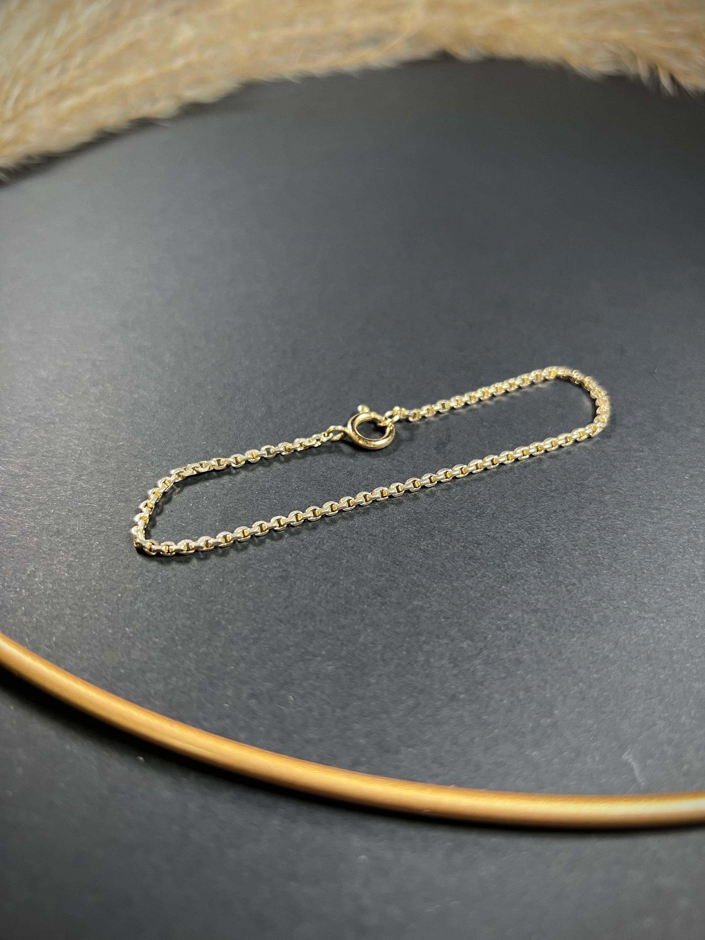 Antiquity 9ct Gold Edwardian Fancy Square Link Bracelet Bon état - En vente à Brighton, GB